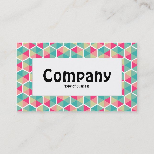 Center Label - Hexagon Pattern 02 Business Card (Front)