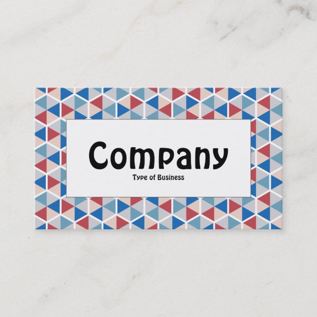 Center Label - Hexagon Pattern 05 Business Card (Front)