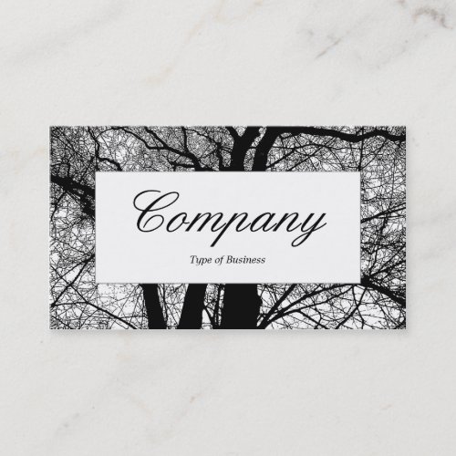 Center Label _ High Contrast Tree Business Card