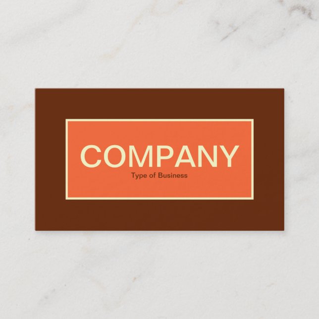 Center Label II - Autumn Orange with Brown 632100 Business Card (Front)