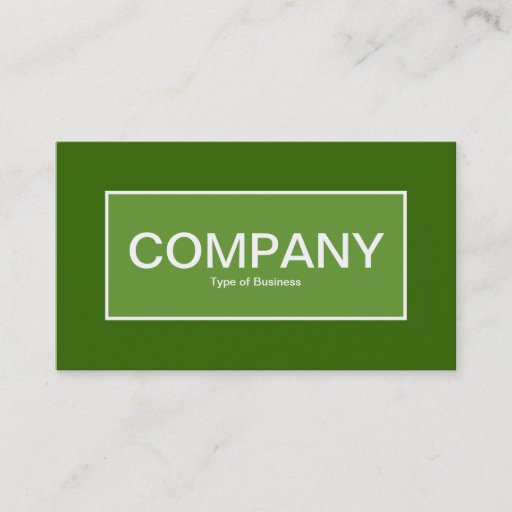 Customizable Center Label II - Avocado Green with Green 336600 Business Card