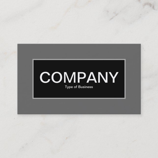 Center Label II - Black with Gray Business Card (Front)