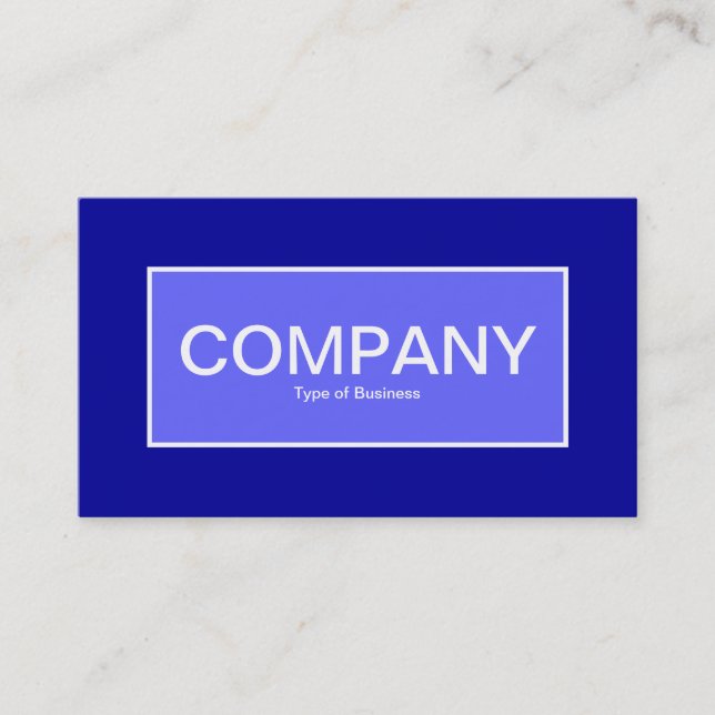 Center Label II - Electric Blue with Blue 000099 Business Card (Front)