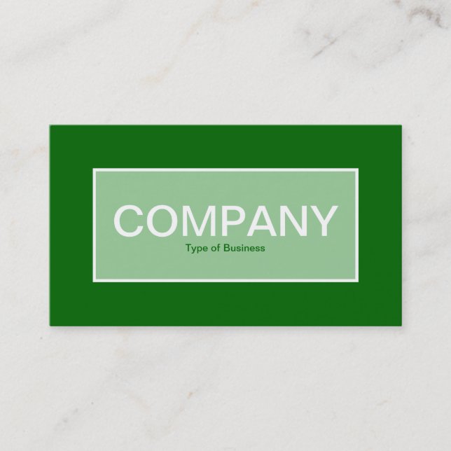 Center Label II - Faded Green with Green 006600 Business Card (Front)