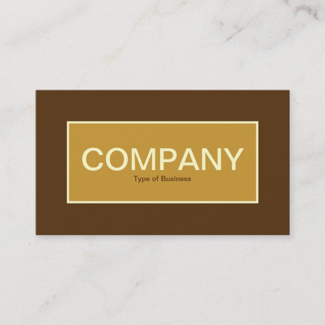 Center Label II - Golden Brown with Brown 57320F Business Card (Front)
