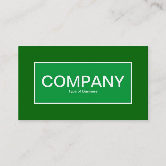 Center Label II - Grass Green with Green 006600 Business Card (Front)
