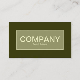 Center Label II - Khaki with Murky Green 333300 Business Card