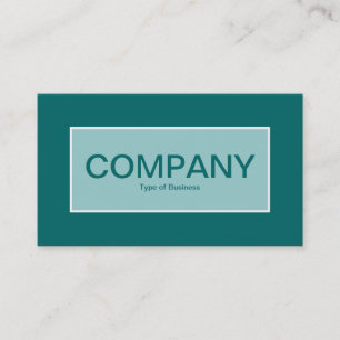 Center Label II - Light Blue Green with Teal Business Card
