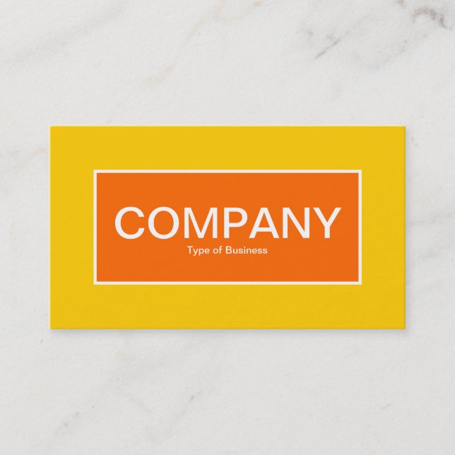 Center Label II - Orange with Amber Business Card (Front)