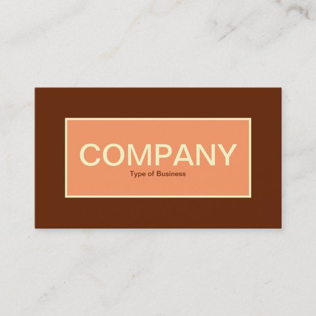 Center Label II - Peach with Brown 632100 Business Card (Front)