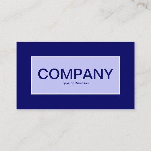 Center Label II - Powder Blue with Navy Blue Business Card Template
