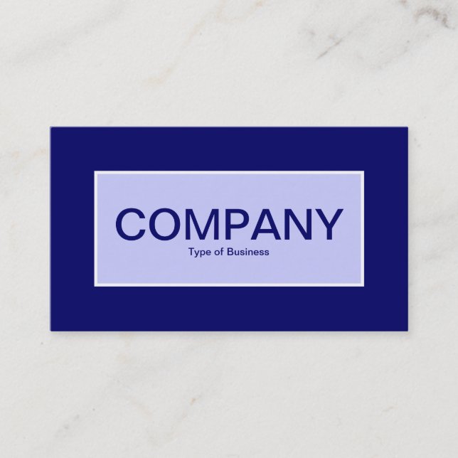 Center Label II - Powder Blue with Navy Blue Business Card (Front)