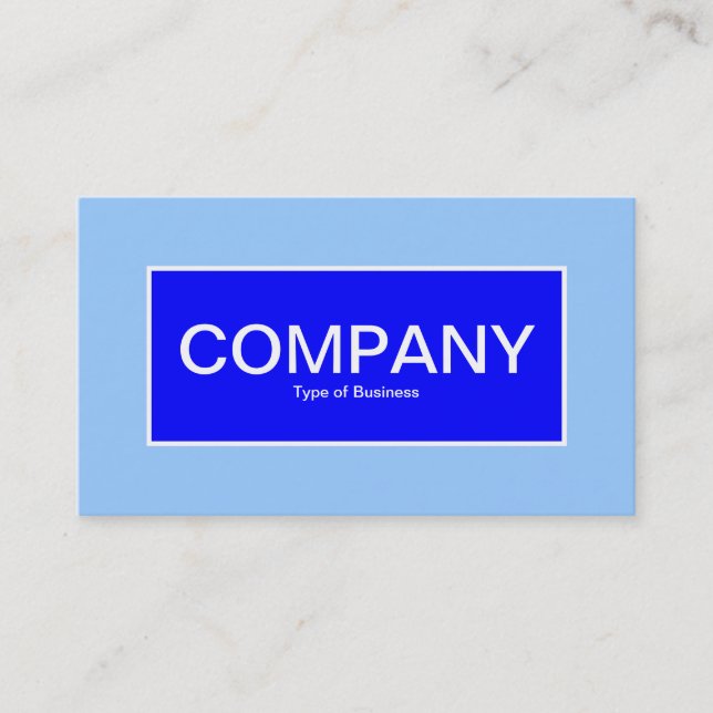 Center Label II - Shades of Blue Business Card (Front)