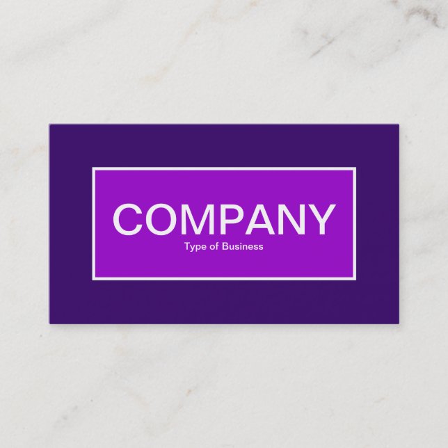 Center Label II - Shades of Purple Business Card (Front)