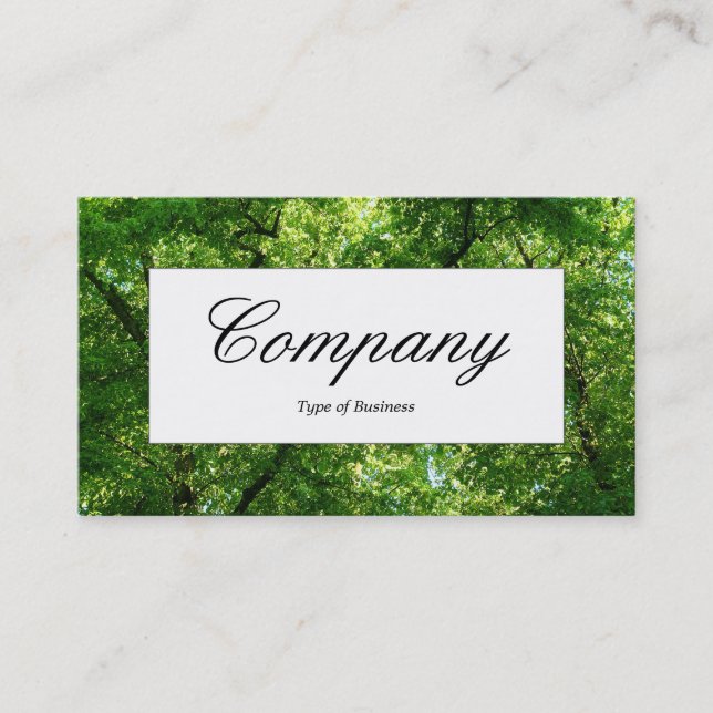 Center Label - In the Trees Business Card (Front)