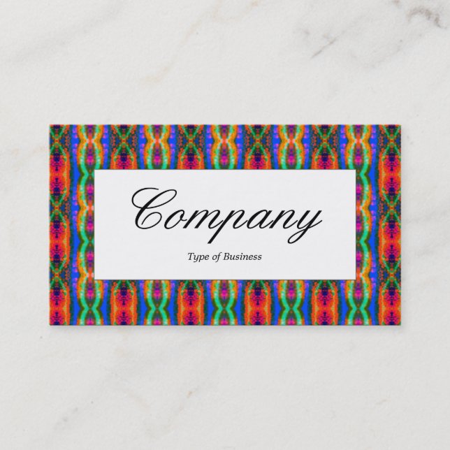 Center Label - Intergalactic Tartan Business Card (Front)