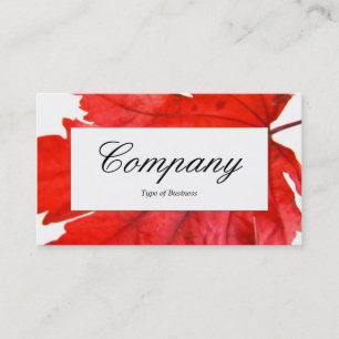 Center Label - Japanese Maple Leaf Business Card
