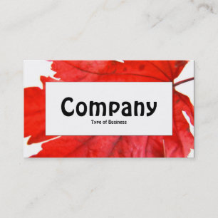 Center Label - Japanese Maple Leaf Business Card