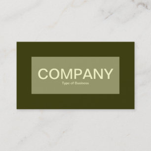 Center Label - Khaki with Murky Green 333300 Business Card