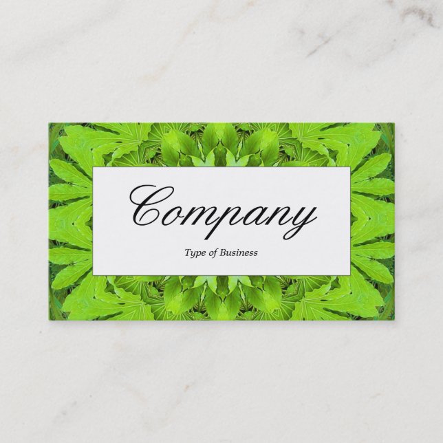Center Label - Leaf Kaliedoscope Business Card (Front)