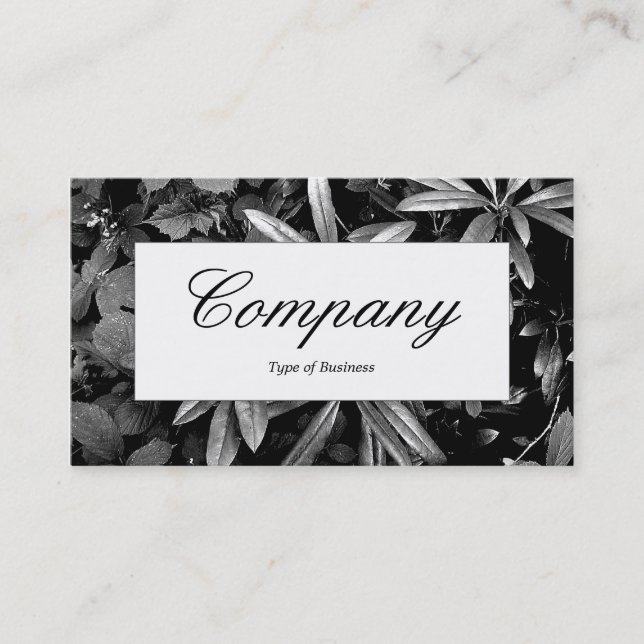 Center Label - Leaves Business Card (Front)
