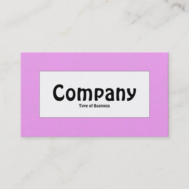 Center Label - Lilac Painted Canvas Business Card (Front)