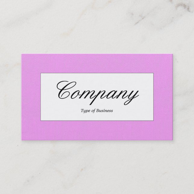 Center Label - Lilac Painted Canvas Business Card (Front)