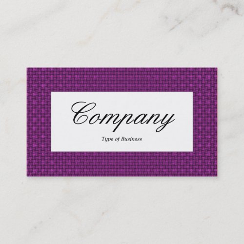Center Label - Magenta Purple Fabric Texture Business Cards