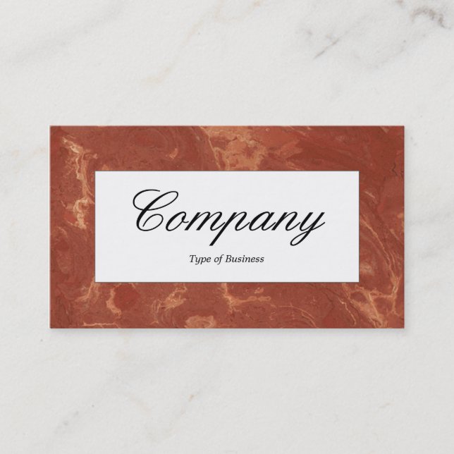 Center Label - Marble 01 Business Card (Front)