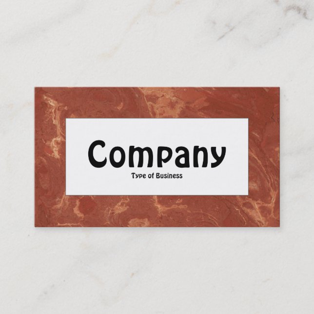 Center Label - Marble 01 Business Card (Front)