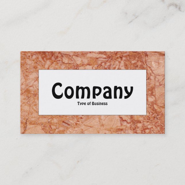 Center Label - Marble 02 Business Card (Front)