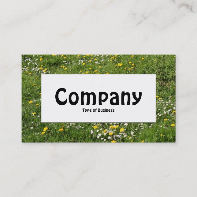 Center Label - Meadow Flowers Business Card (Front)