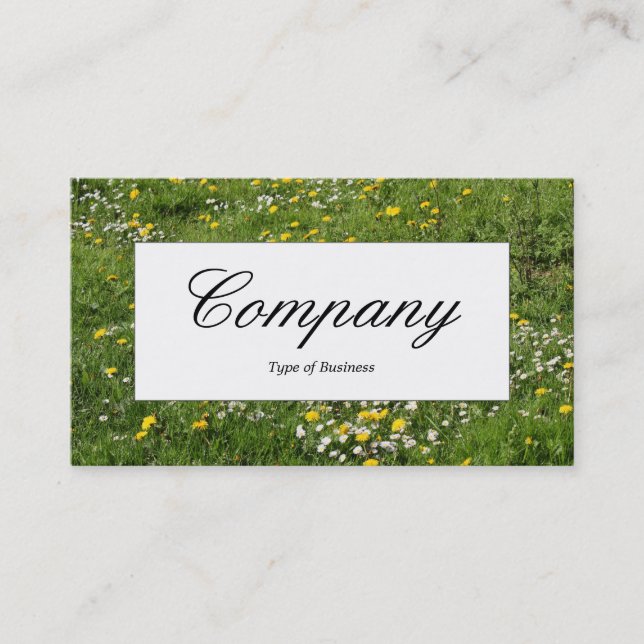 Center Label - Meadow Flowers Business Card (Front)