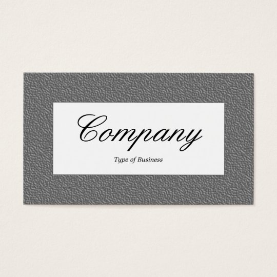 Center Label - Mid Gray Embossed Texture Business Card
