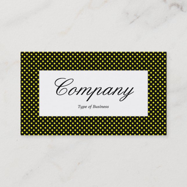 Center Label - Net Texture Over Yellow Business Card (Front)