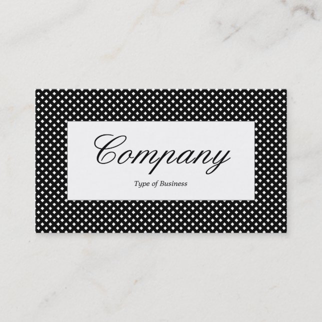 Center Label - Net Texture - White Business Card (Front)