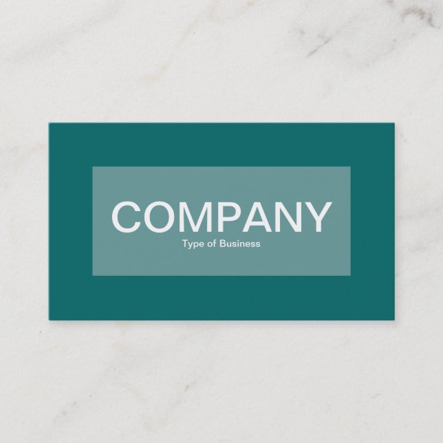 Center Label - Ocean Green with Teal 006666 Business Card (Front)