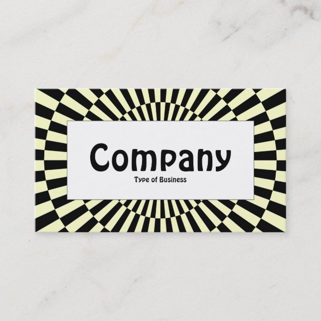 Center Label - Op Art 08 Business Card (Front)