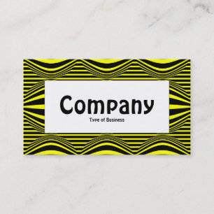 Center Label - Op Art III 01 - Black and Yellow Business Card