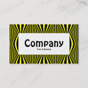 Center Label - Op Art IV 01 - Black and Yellow Business Card