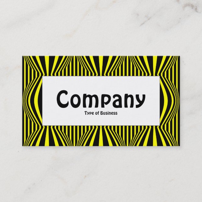 Center Label - Op Art IV 01 - Black and Yellow Business Card (Front)