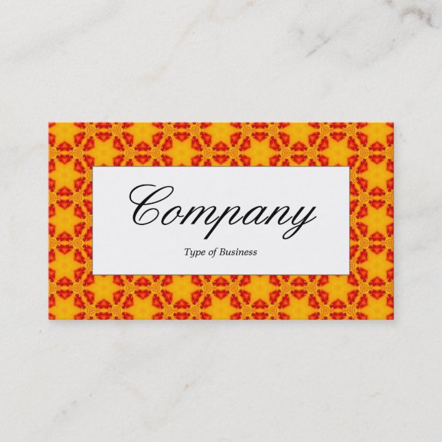 Center Label - OrangeTerrazzo Pattern 02 Business Card (Front)