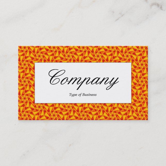 Center Label - OrangeTerrazzo Pattern 03 Business Card (Front)