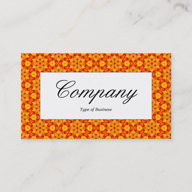 Center Label - OrangeTerrazzo Pattern 04 Business Card (Front)