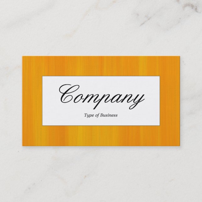 Center Label - Painted Orange Business Card (Front)