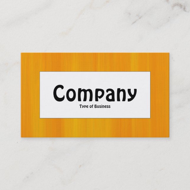 Center Label - Painted Orange Business Card (Front)
