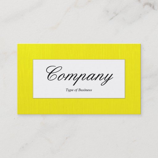 Customizable Center Label - Painted Yellow Business Card
