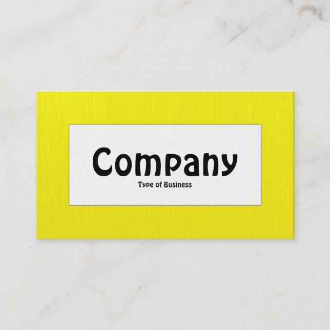 Center Label - Painted Yellow Business Card (Front)