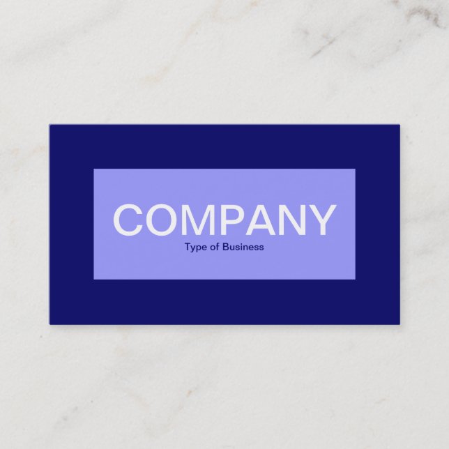 Center Label - Pastel Blue with Navy Blue Business Card (Front)