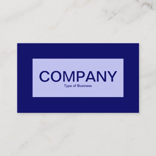 Center Label - Powder Blue with Navy Blue Business Card (Front)